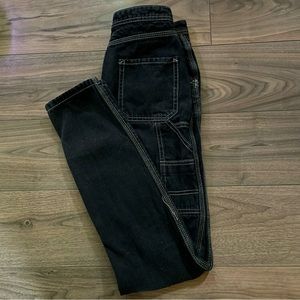 Black Carpenter Jeans with White Stitch Details (and extra pockets!)